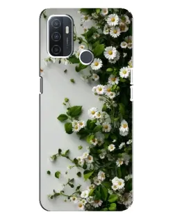 Чохол для OPPO A32 з картинкою «Гілка дрібних білих квітів»