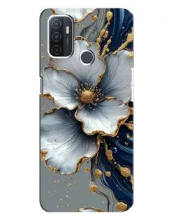 Чохол для OPPO A32 з картинкою «Біла квітка та золотий флюїд»