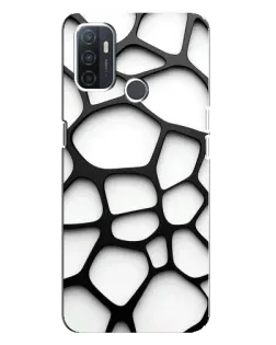 Чохол для OPPO A32 з картинкою «Біла об'ємна сітка»