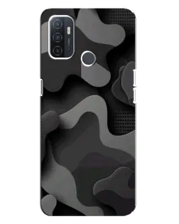 Чохол для OPPO A32 з картинкою «Темний абстрактний камуфляж»