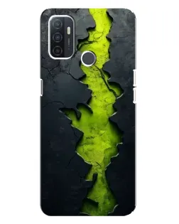 Чохол для OPPO A32 з картинкою «Салатовий розлом скелі»