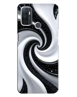 Чохол для OPPO A32 з картинкою «Чорно-біла спіраль»