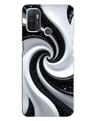 Чохол для OPPO A32 з картинкою «Чорно-біла спіраль»
