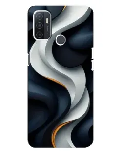 Чохол для OPPO A32 з картинкою «Об'ємні чорно-білі стрічки»