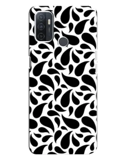 Чохол для OPPO A32 з картинкою «Контрастні чорні краплі»