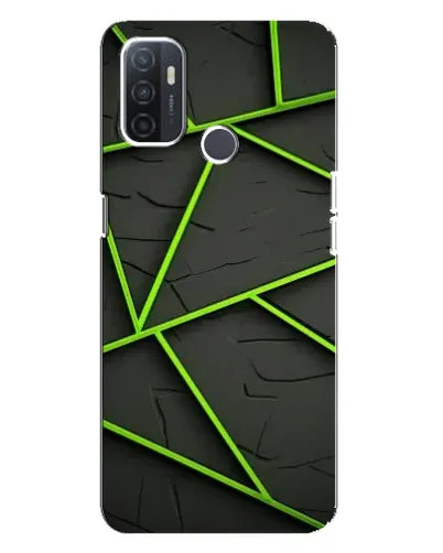 Чохол для OPPO A32 з картинкою «Зелені геометричні лінії»