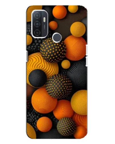 Чохол для OPPO A32 з картинкою «Об'ємні помаранчеві сфери»