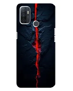 Чохол для OPPO A32 з картинкою «Червона лавова тріщина»