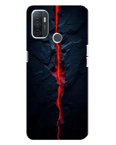Чохол для OPPO A32 з картинкою «Червона лавова тріщина»