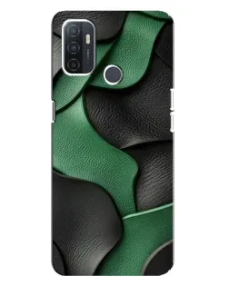 Чохол для OPPO A32 з картинкою «Зелені шкіряні хвилі»