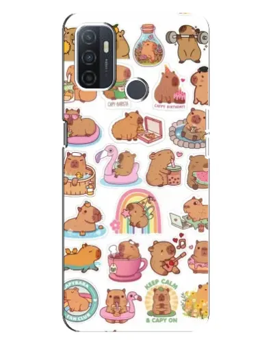 Чехол для OPPO A32 с картинкой «Капибары набор» Чехол для OPPO A32 с картинкой «Капибары набор»