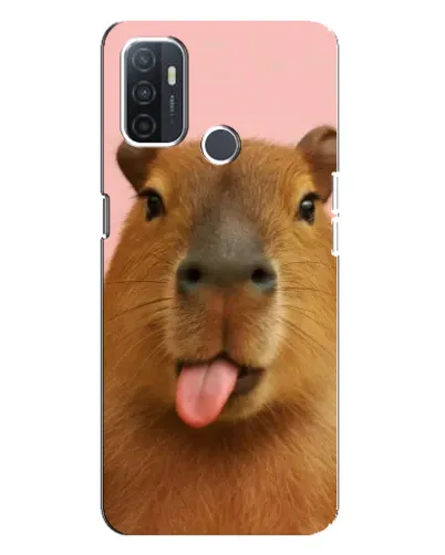 Чехол для OPPO A32 с картинкой «Капибара с языком» Чехол для OPPO A32 с картинкой «Капибара с языком»