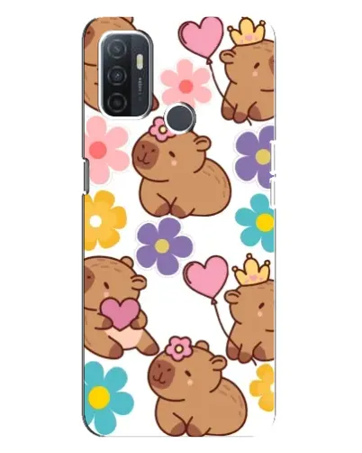 Чехол для OPPO A32 с картинкой «Цветочный паттерн капибар» Чехол для OPPO A32 с картинкой «Цветочный паттерн капибар»