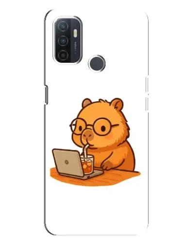 Чехол для OPPO A32 с картинкой «Капибара с ноутбуком» Чехол для OPPO A32 с картинкой «Капибара с ноутбуком»
