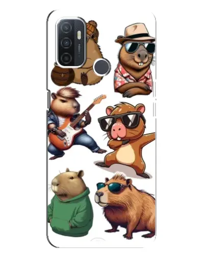 Чехол для OPPO A32 с картинкой «Крутые капибары музыканты» Чехол для OPPO A32 с картинкой «Крутые капибары музыканты»