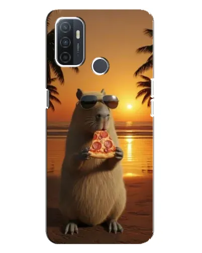 Чехол для OPPO A32 с картинкой «Капибара с пиццей» Чехол для OPPO A32 с картинкой «Капибара с пиццей»
