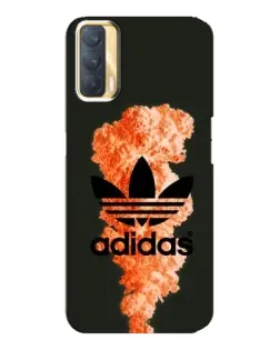 Чехол для OPPO A33 с картинкой «Оранжевый дым Adidas»