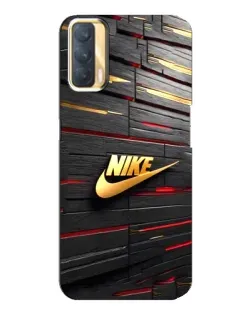 Чехол для OPPO A33 с картинкой «Золотой Nike на металле»