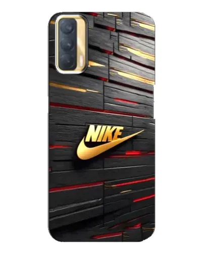 Чехол для OPPO A33 с картинкой «Золотой Nike на металле»