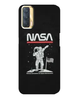 Чехол для OPPO A33 с картинкой «NASA — шагаем по Луне»