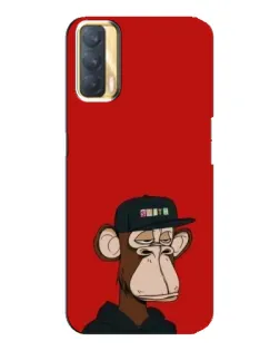 Чехол для OPPO A33 с картинкой «Bored Ape — красный фон»