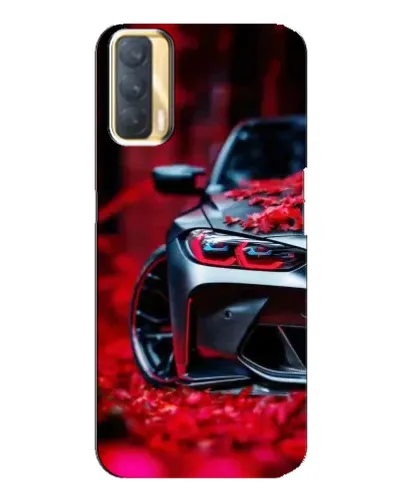 Чехол для OPPO A33 с картинкой «Спортивная BMW и цветы»