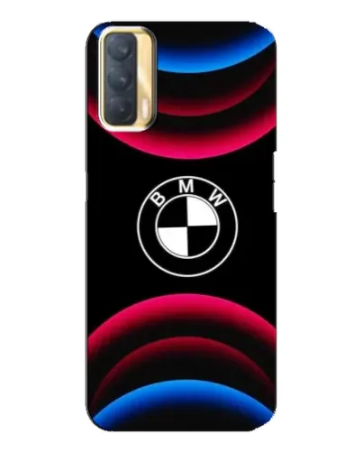 Чехол для OPPO A33 с картинкой «Логотип BMW и неоновые дуги»