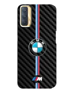 Чехол для OPPO A33 с картинкой «Эмблема BMW и карбон»