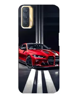 Чехол для OPPO A33 с картинкой «Красная BMW на дороге»