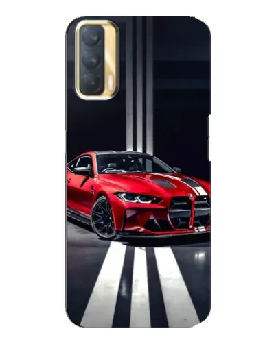Чехол для OPPO A33 с картинкой «Красная BMW на дороге»