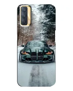 Чехол для OPPO A33 с картинкой «BMW в зимнем лесу»