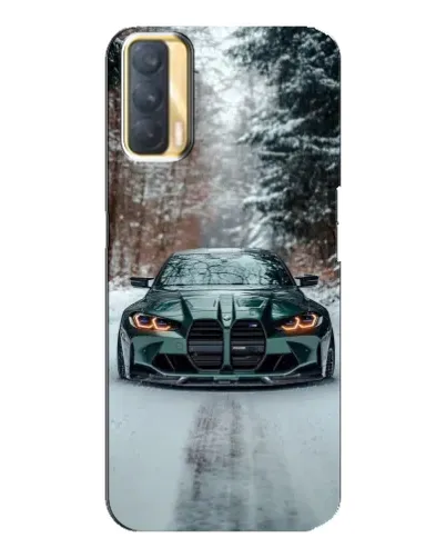 Чехол для OPPO A33 с картинкой «BMW в зимнем лесу»