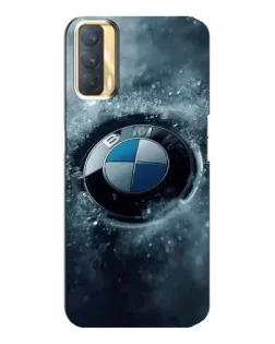 Чехол для OPPO A33 с картинкой «Логотип BMW — лед»