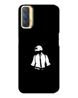 Чехол для OPPO A33 с картинкой «PUBG — белый шлем»