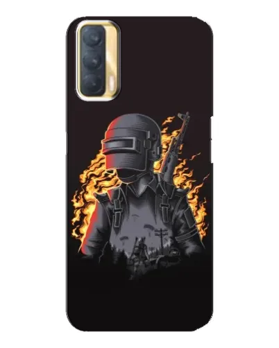 Чехол для OPPO A33 с картинкой «PUBG — огненный силуэт» Чехол для OPPO A33 с картинкой «PUBG — огненный силуэт»