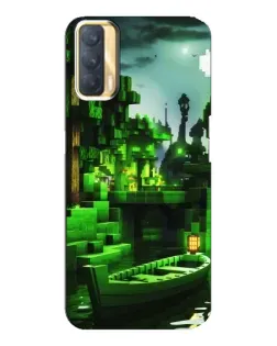 Чехол для OPPO A33 с картинкой «Minecraft лесной пейзаж»