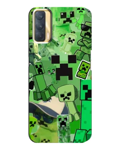 Чехол для OPPO A33 с картинкой «Криперы Minecraft»