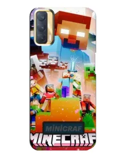 Чехол для OPPO A33 с картинкой «Minecraft герои игры»