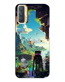 Чехол для OPPO A33 с картинкой «Эндермен в лесу»