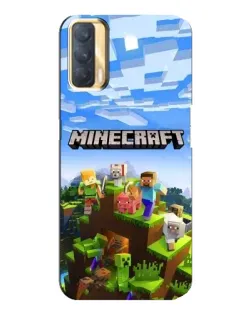 Чехол для OPPO A33 с картинкой «Minecraft классический мир»