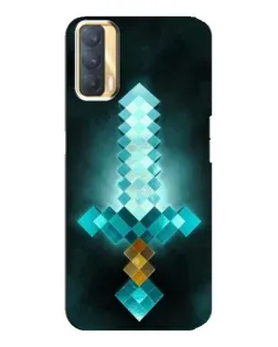 Чехол для OPPO A33 с картинкой «Алмазный меч неон»