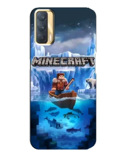 Чехол для OPPO A33 с картинкой «Minecraft ледяной мир»