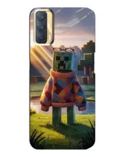 Чехол для OPPO A33 с картинкой «Крипер в свитере»
