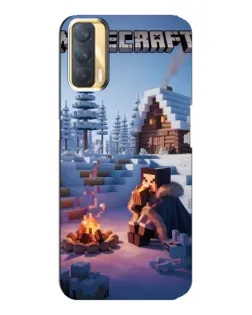 Чехол для OPPO A33 с картинкой «Зимний Minecraft»
