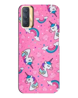 Чохол для OPPO A33 з картинкою «Unicorn паттерн рожевий»
