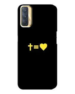 Чохол для OPPO A33 з картинкою «Серце та Хрест»