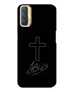 Чехол для OPPO A33 с картинкой «Графический крест Jesus»