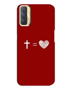 Чехол для OPPO A33 с картинкой «Уравнение любви»
