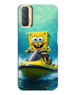 Чохол для OPPO A33 з картинкою «Спанч Боб на гідроциклі»