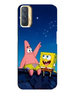 Чохол для OPPO A33 з картинкою «Губка Боб та Патрік вночі»